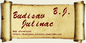 Budisav Julinac vizit kartica